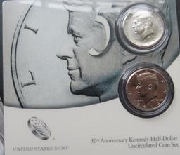 2014- 50th Anniversary Kennedy Half- Dollar Uncirculated Coin Set