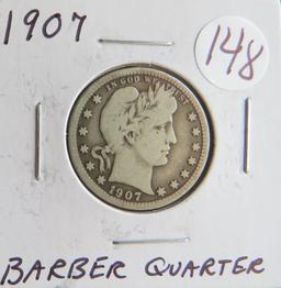 1907- Barber Quarter