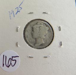 1925- Mercury Dime