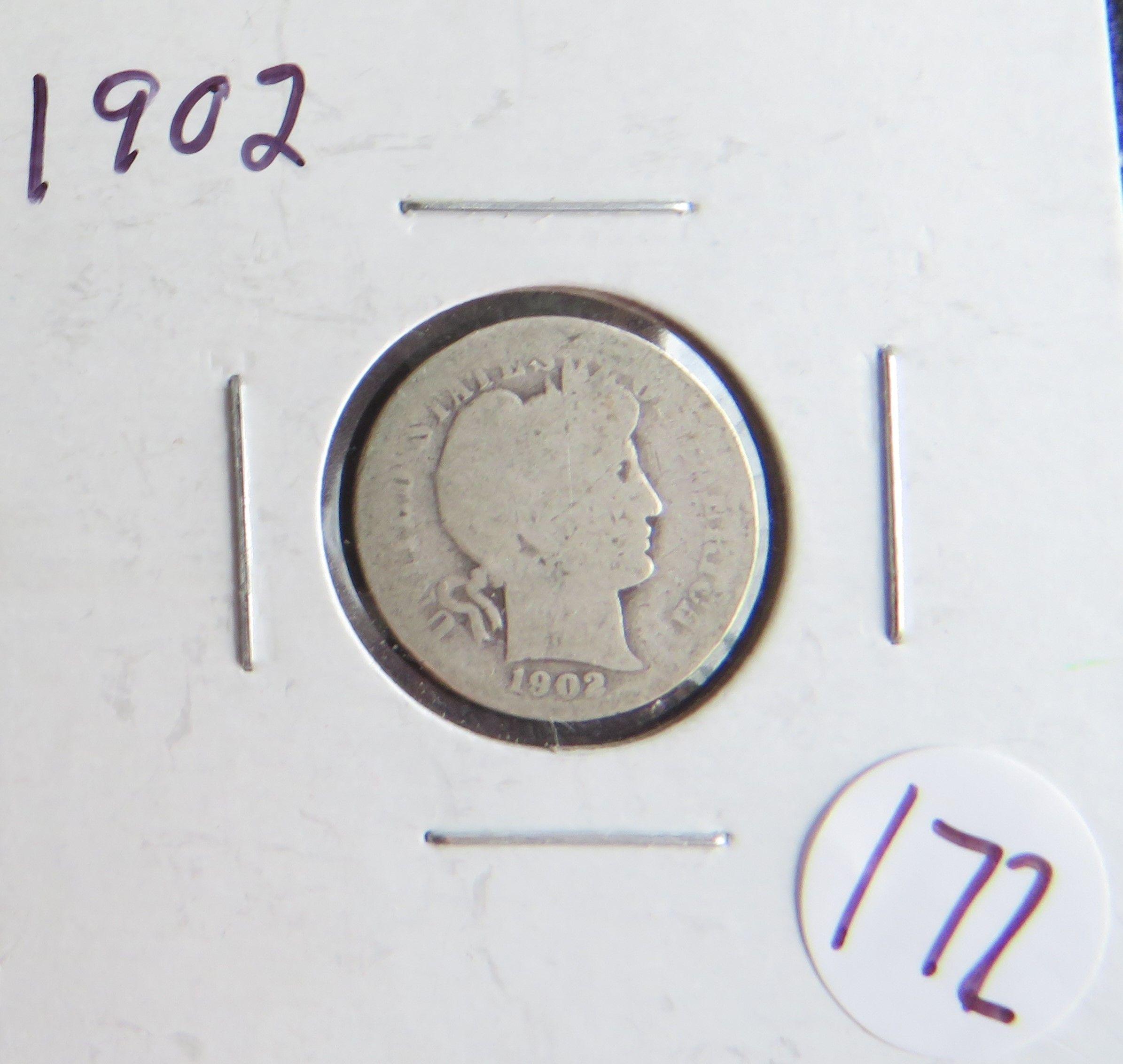 1902- Barber Dime