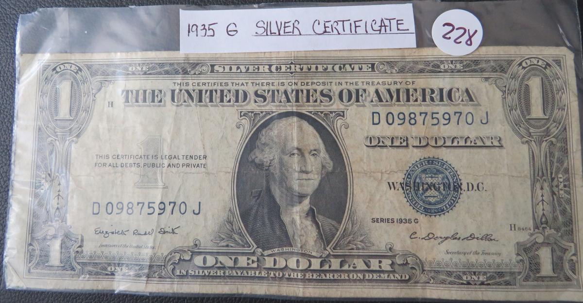 1935-G 1$ Silver Certificate