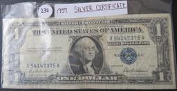 1957- 1$ Silver Certificate