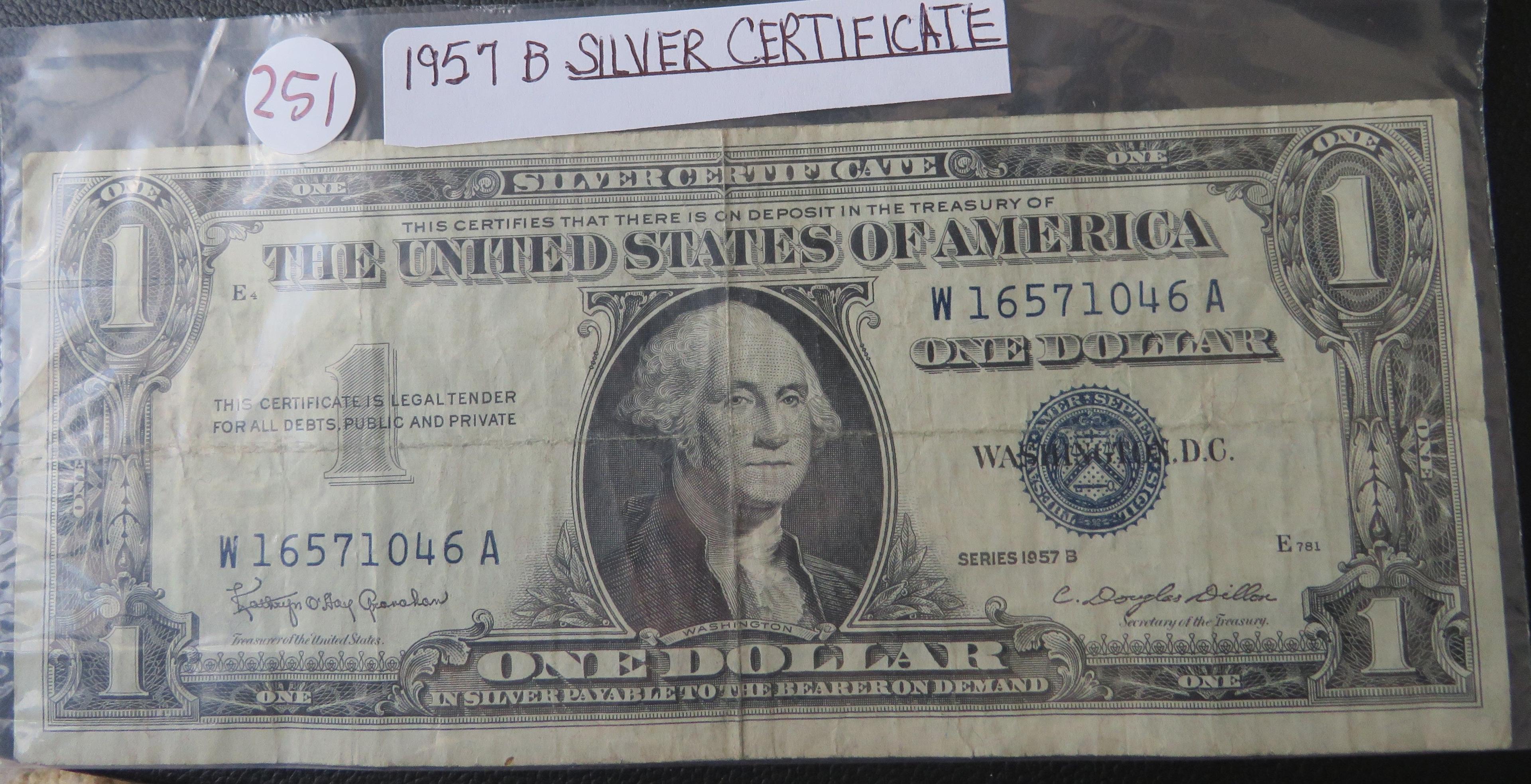 1957-B 1$ Silver Certificate