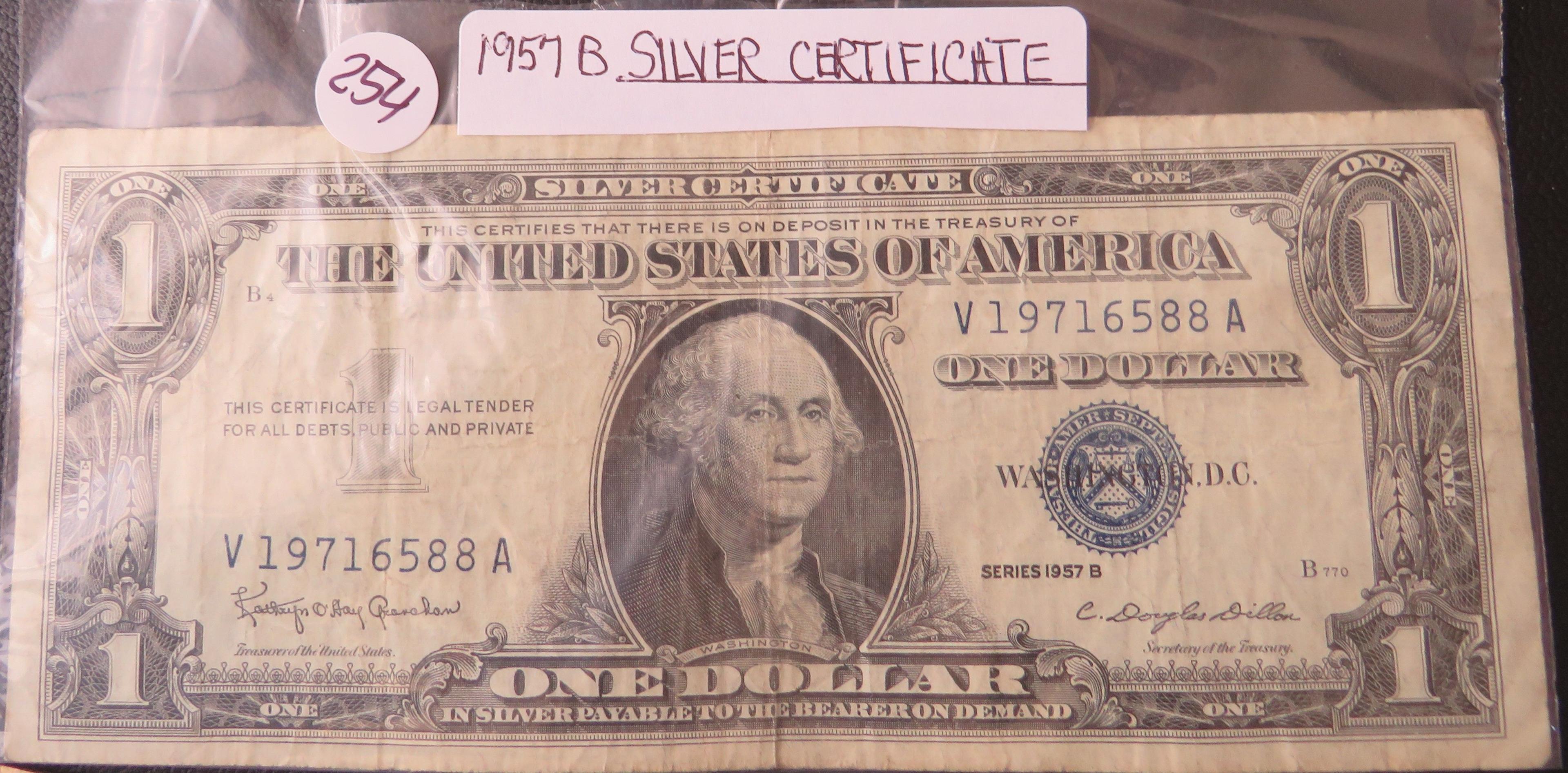 1957-B 1$ Silver Certificate