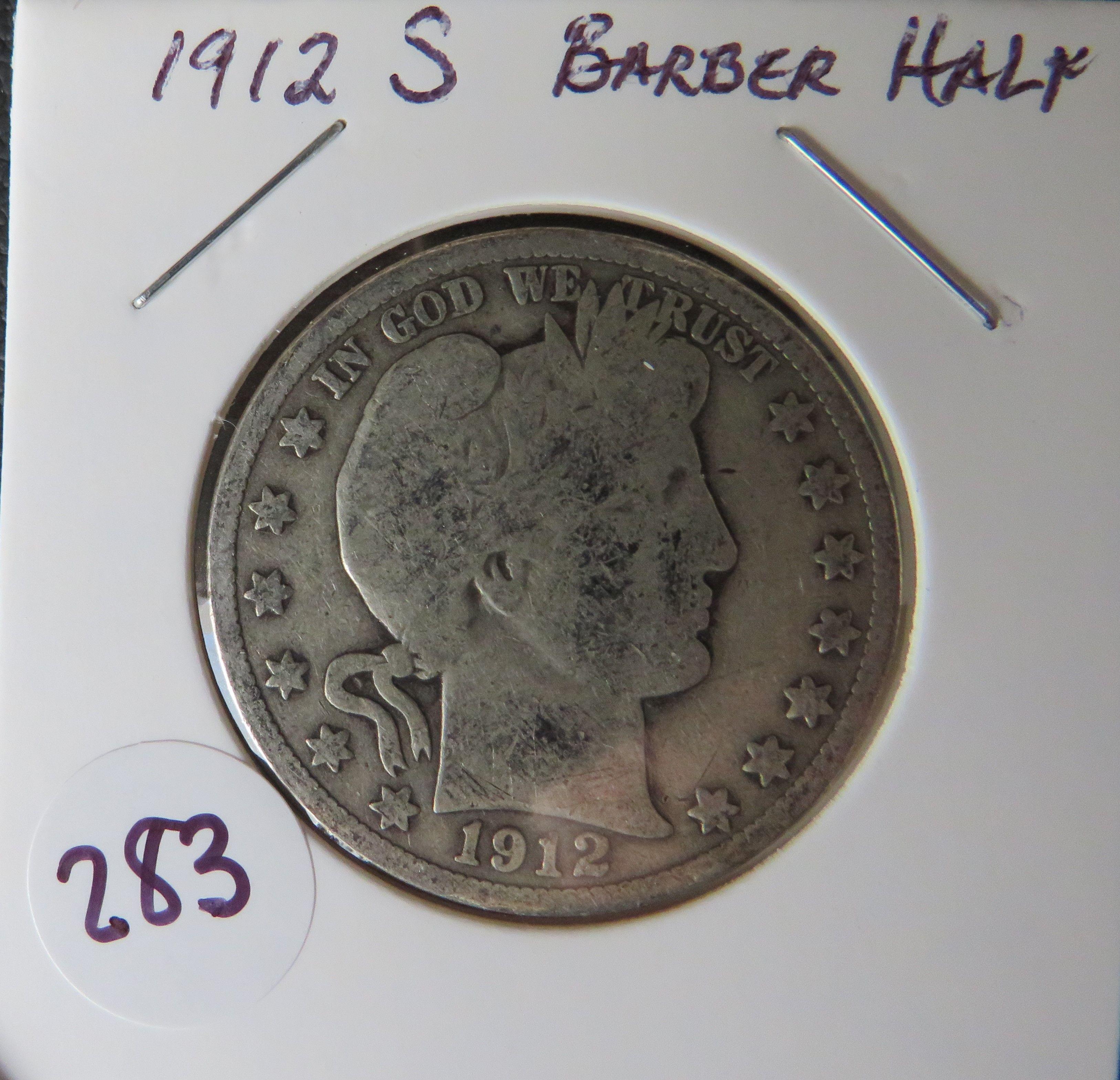 1912- S Barber Half