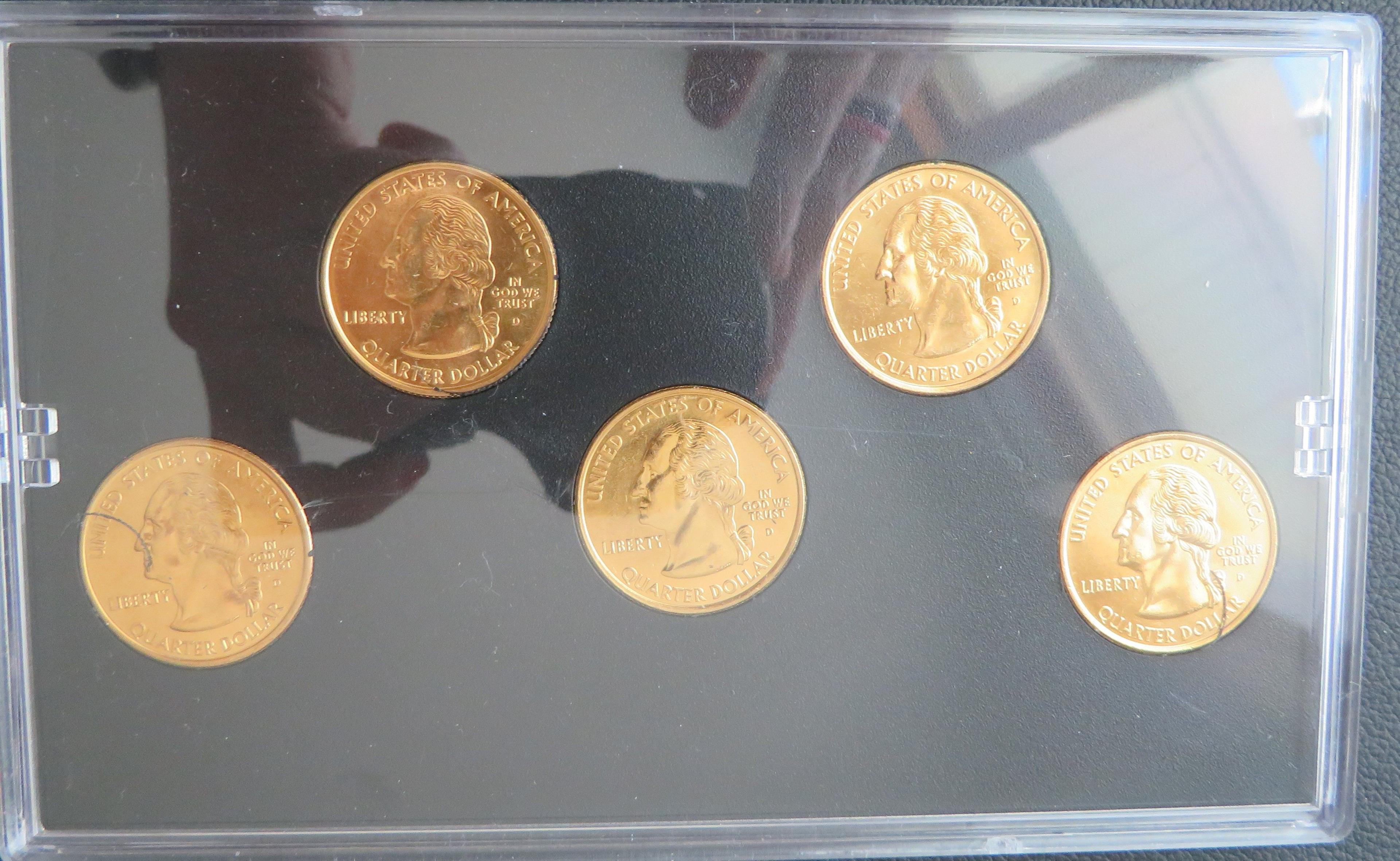 2000- Dener BU Gold Plated Set State Quarters