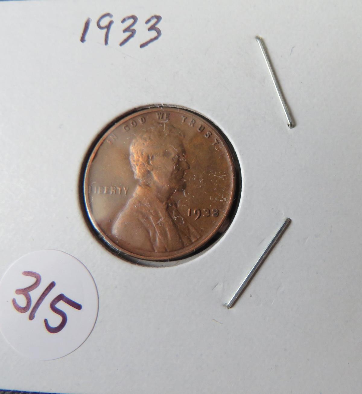 1933- Lincoln Cent