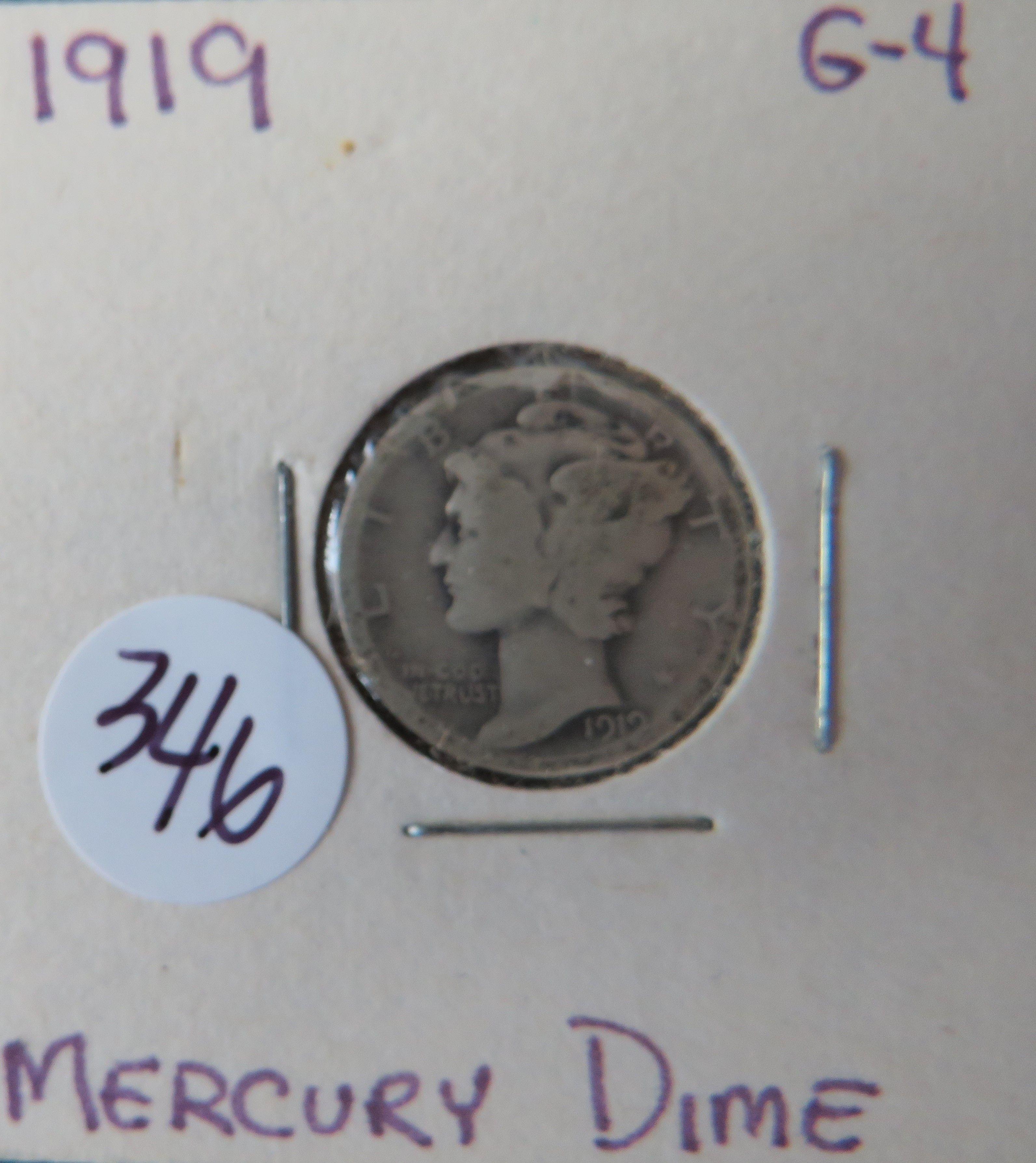 1919- Mercury Dime