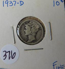 1937-D Mercury Dime