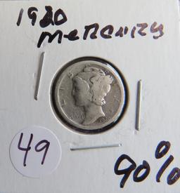 1920- Mercury Dime