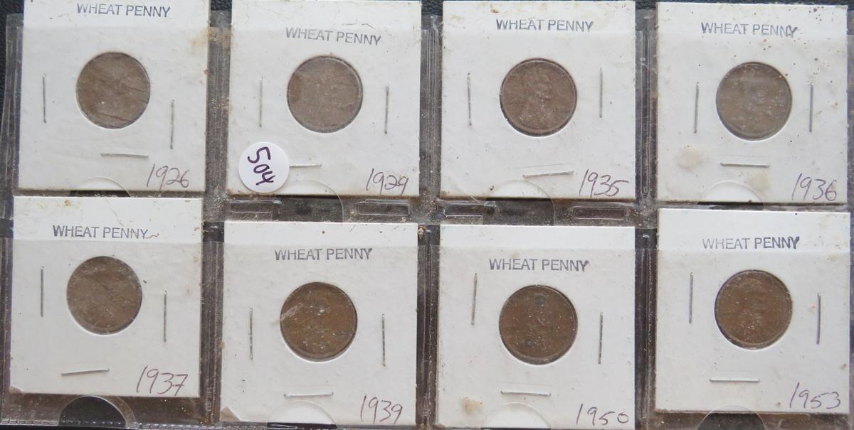 (8)- Wheat Pennies