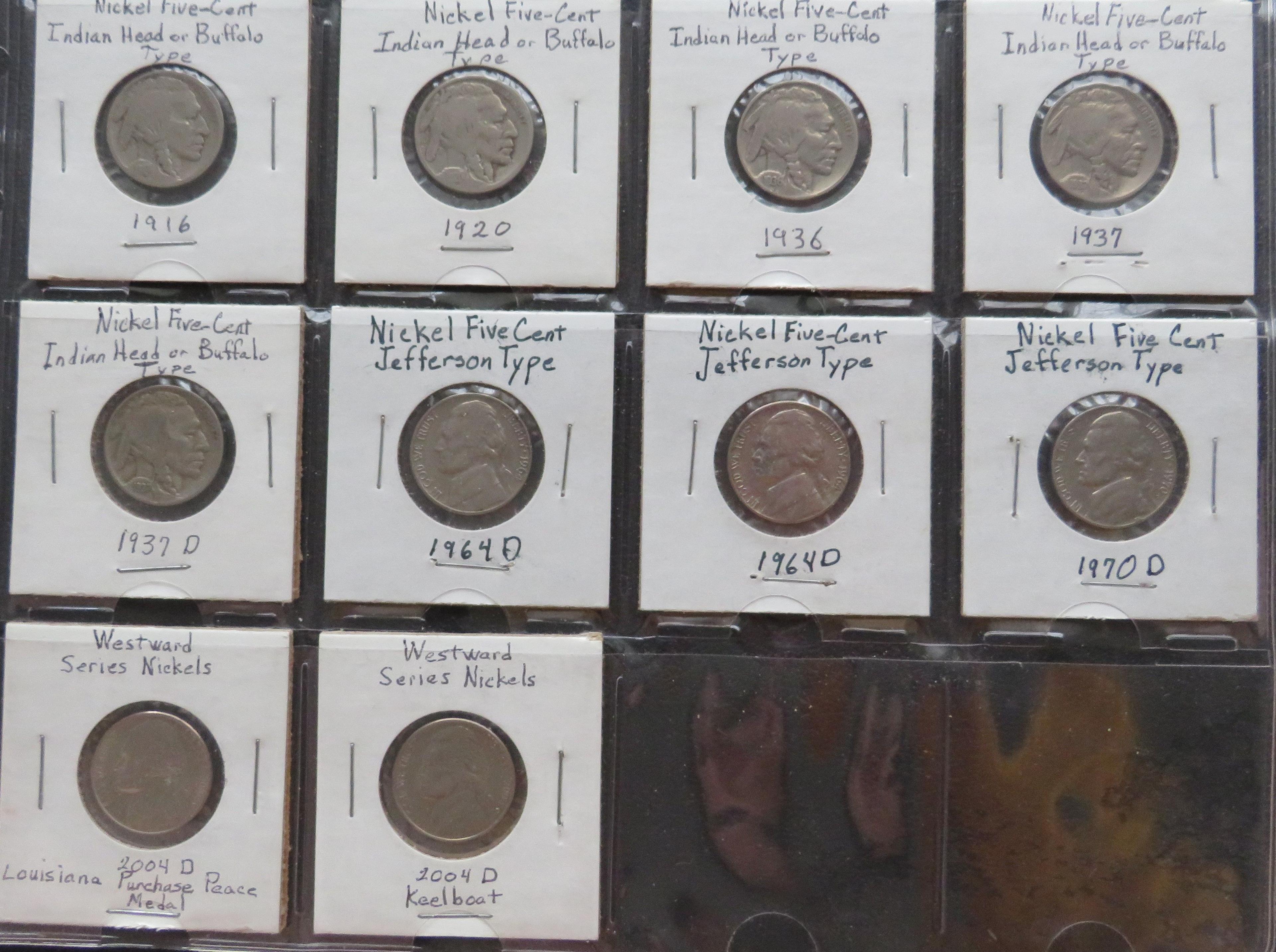 (10)- Buffalo & Jefferson Nickels