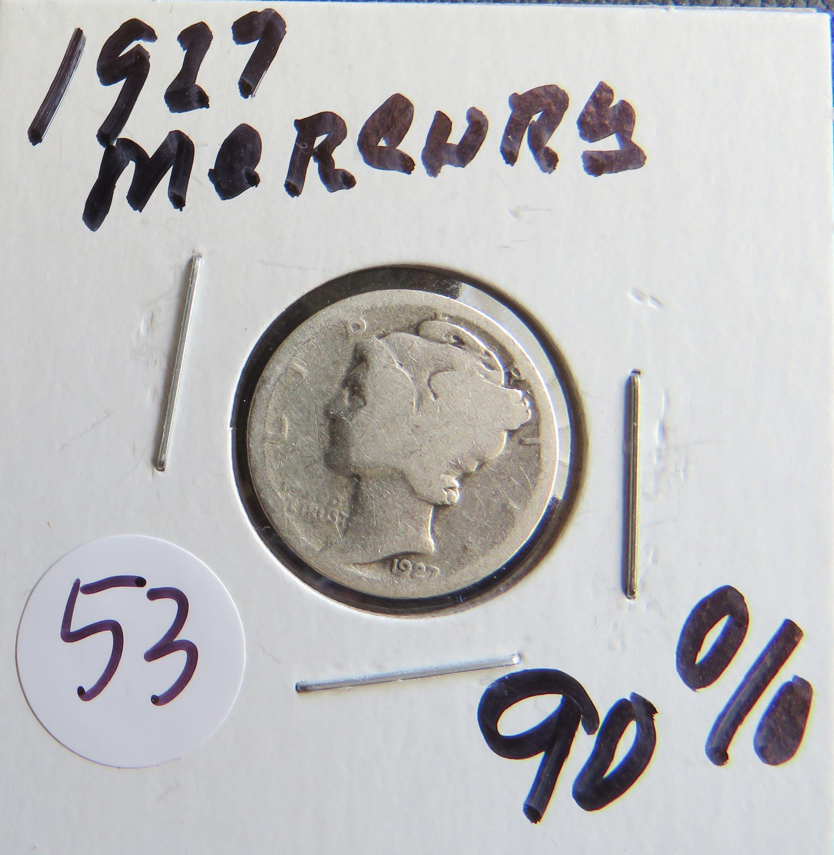 1927- Mercury Dime