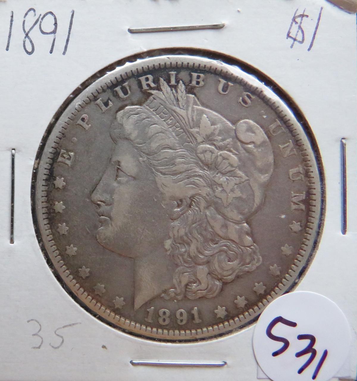 1891-O Silver Morgan Dollar