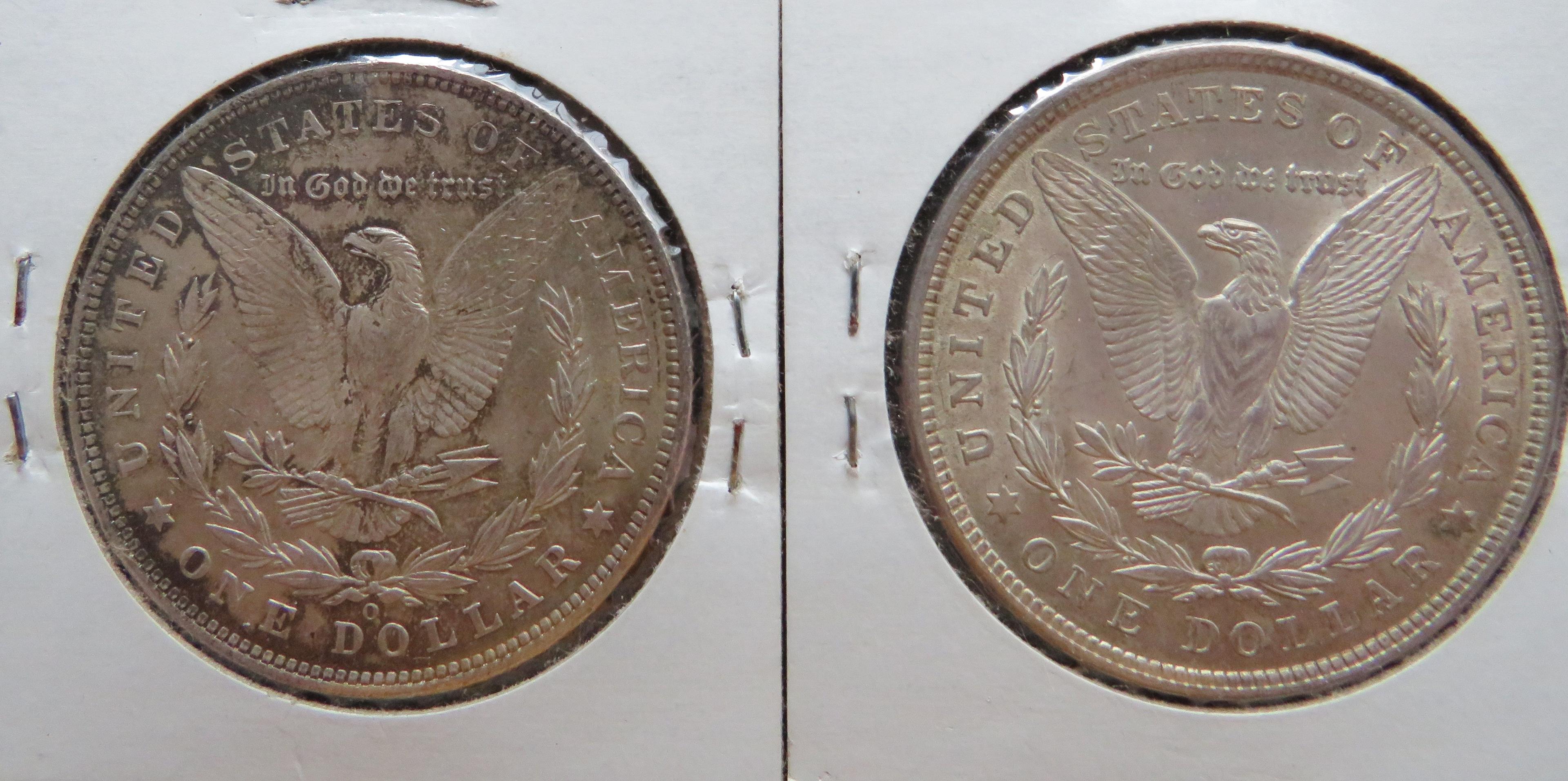 1904-O & 1921 Silver Morgan Dollar
