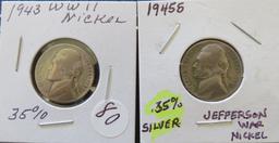 1943-P & 1945-S Jefferson Nickels