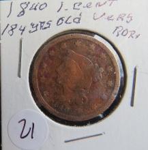 1840- 1 Cent Coin