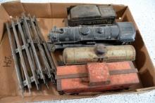 Vintage train cars and parts