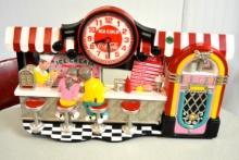 Plastic Coca-Cola clock scene