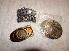 JD Belt Buckles (2) & 1984 NE Farmer Buckle