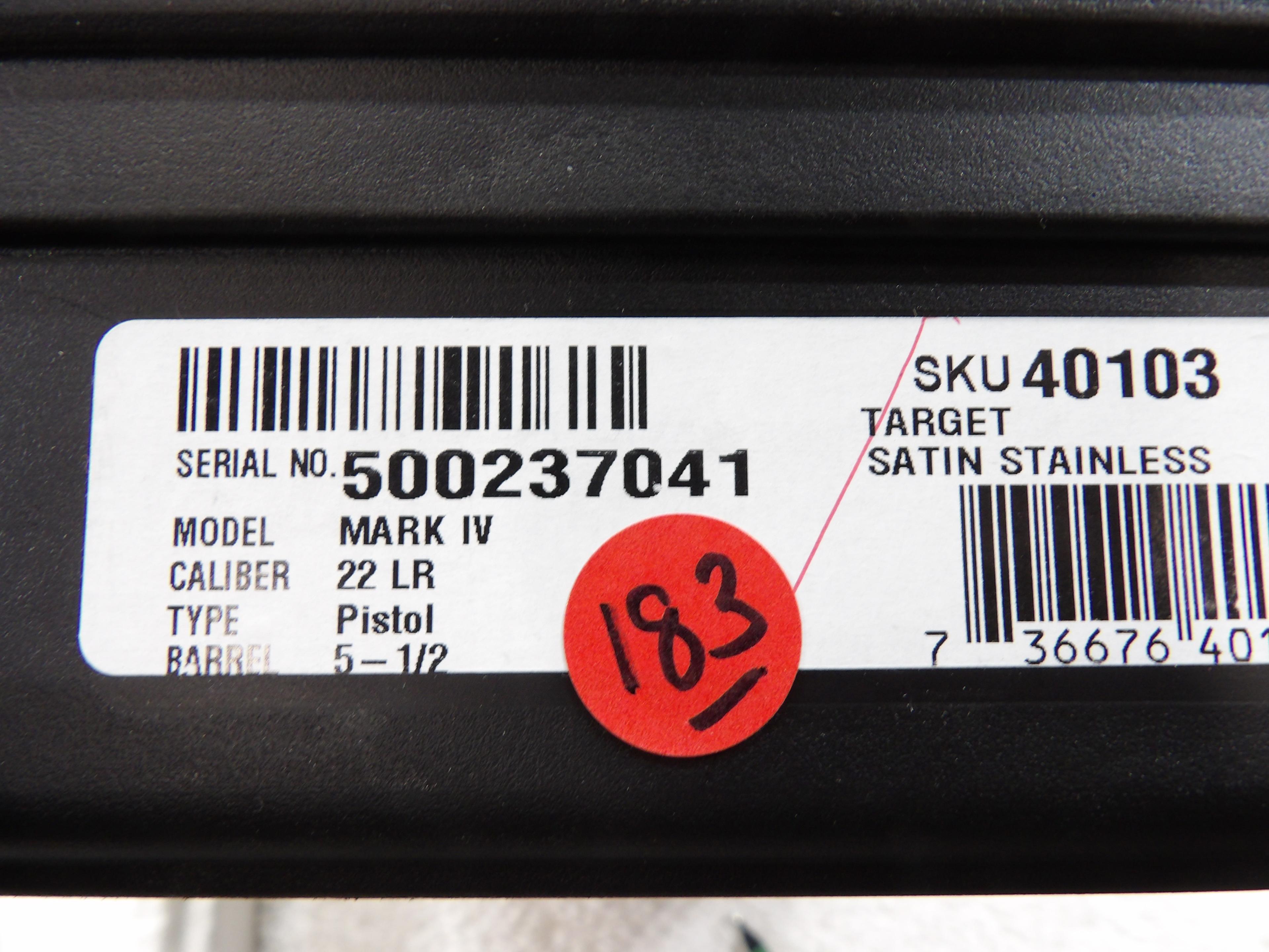 Ruger Mark IV 22 LR Semi-Auto Pistol Target Satin Stainless 5 1/2" Barrel 2 Mags in Hard Case NIB