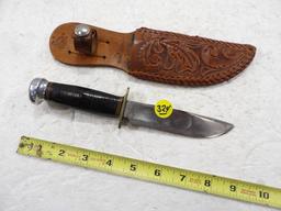 Marbles Hunting Knife in Sheath 4 3/4" Blade  9 1/2" Total Length