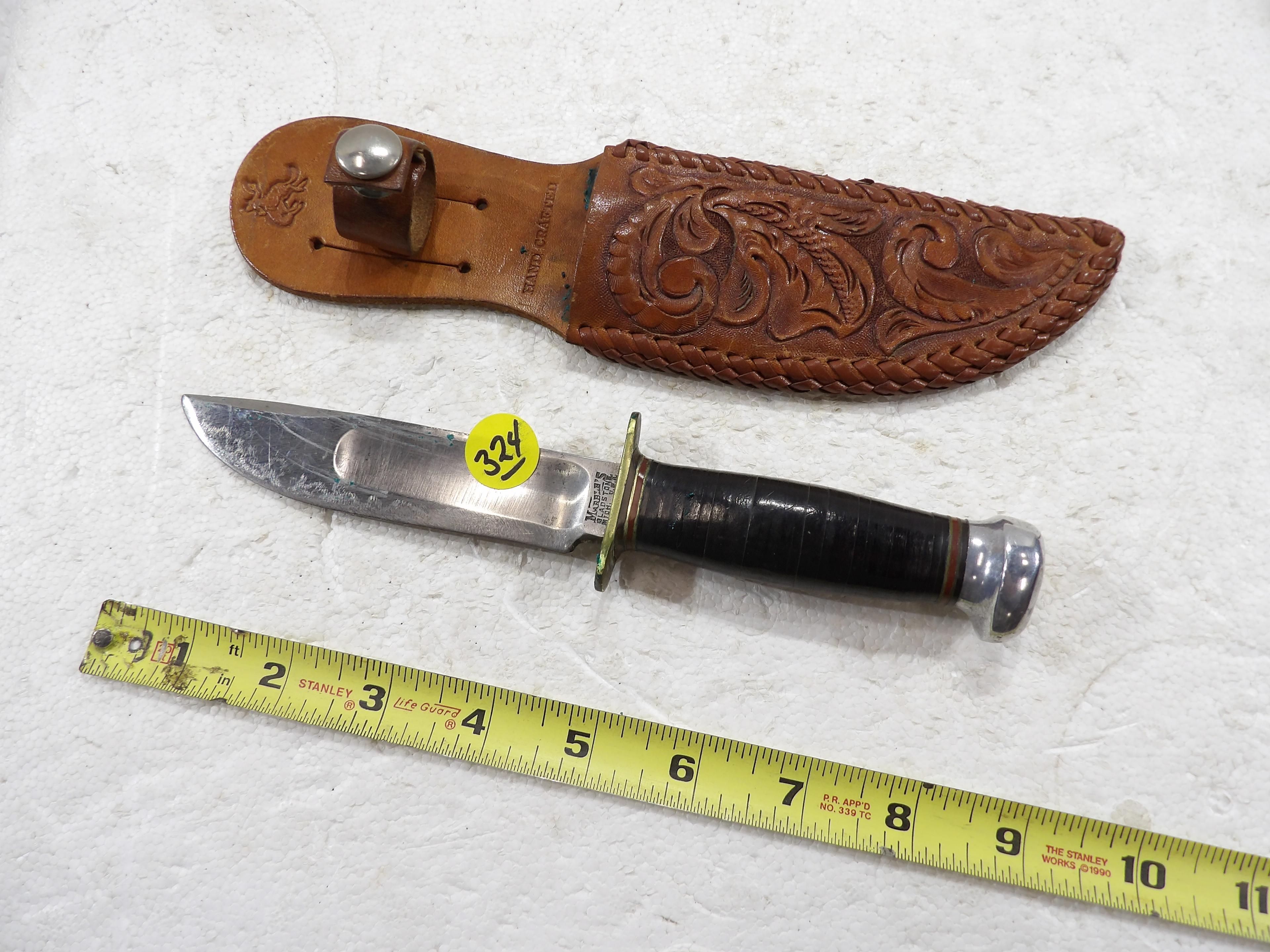 Marbles Hunting Knife in Sheath 4 3/4" Blade  9 1/2" Total Length