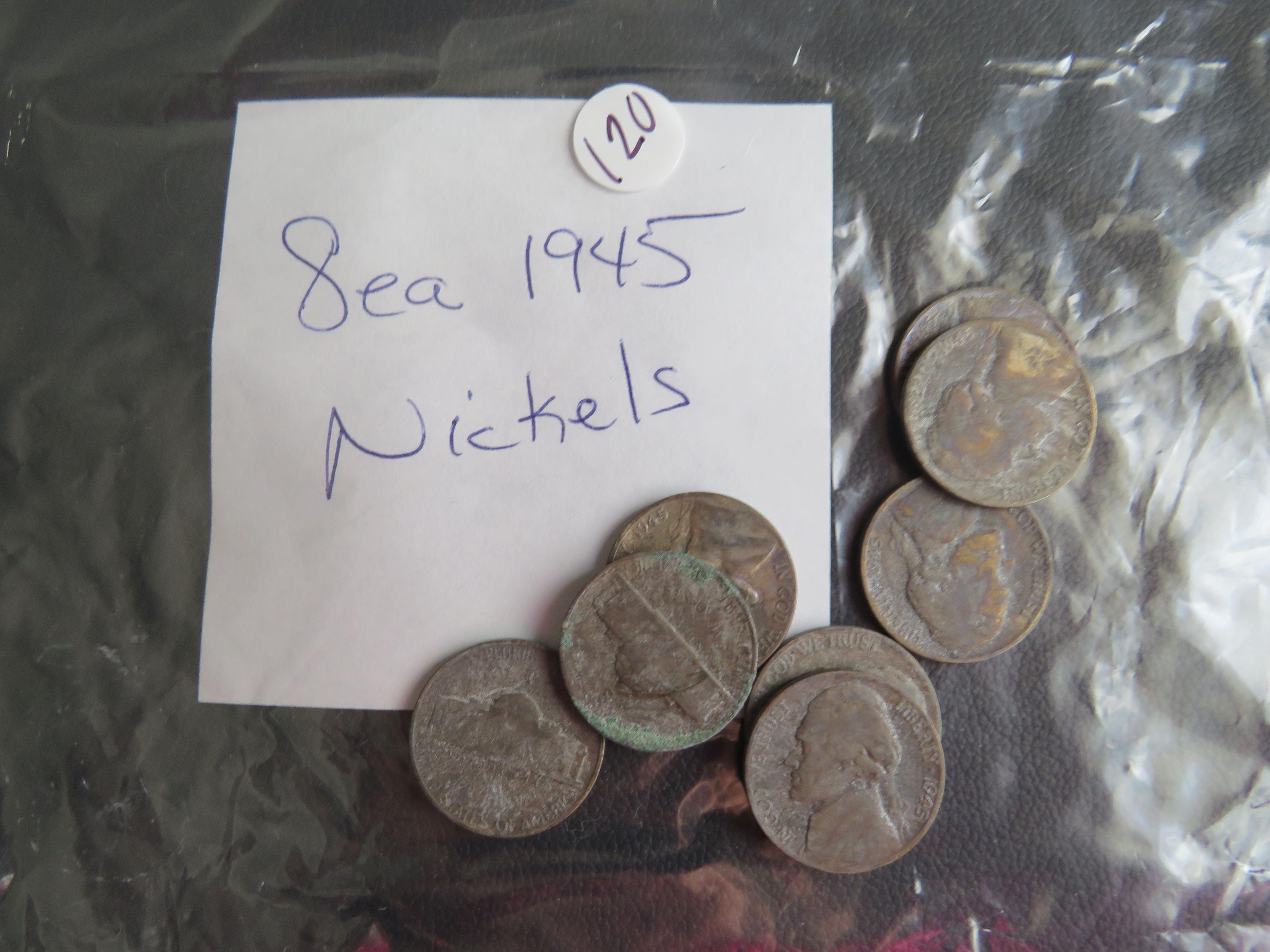 (8) 1945- Nickels
