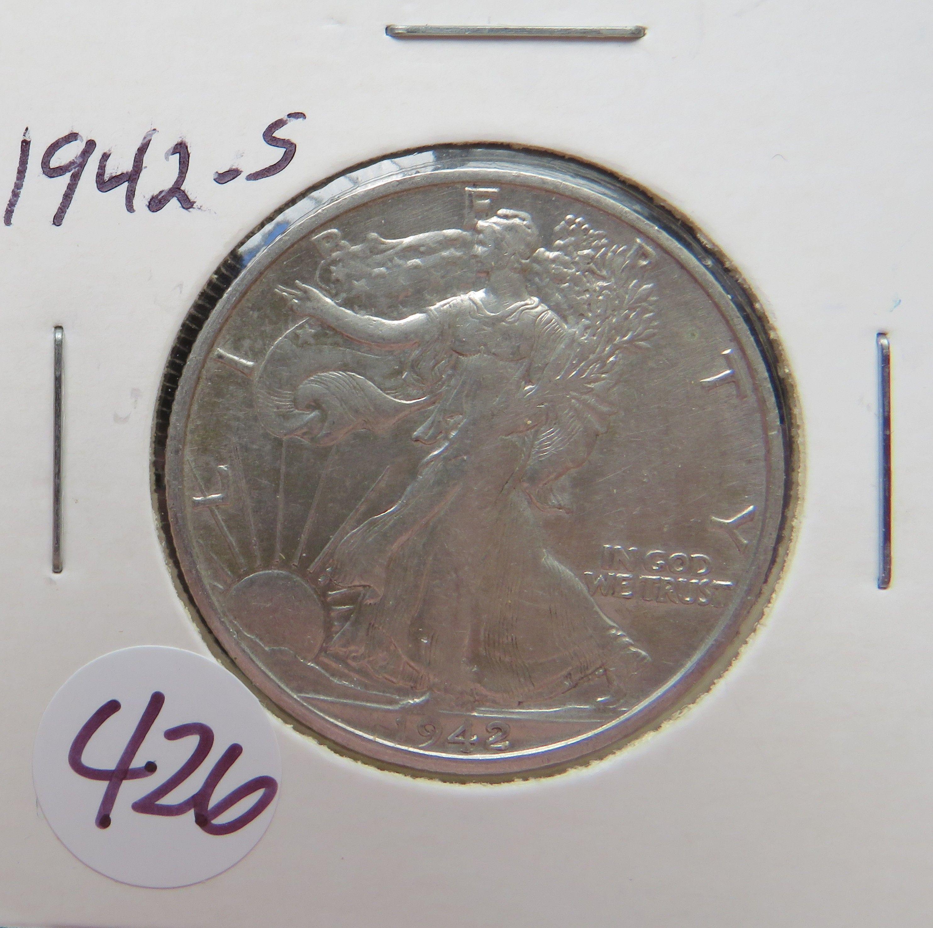 1942-S Walking Liberty Half Dollar