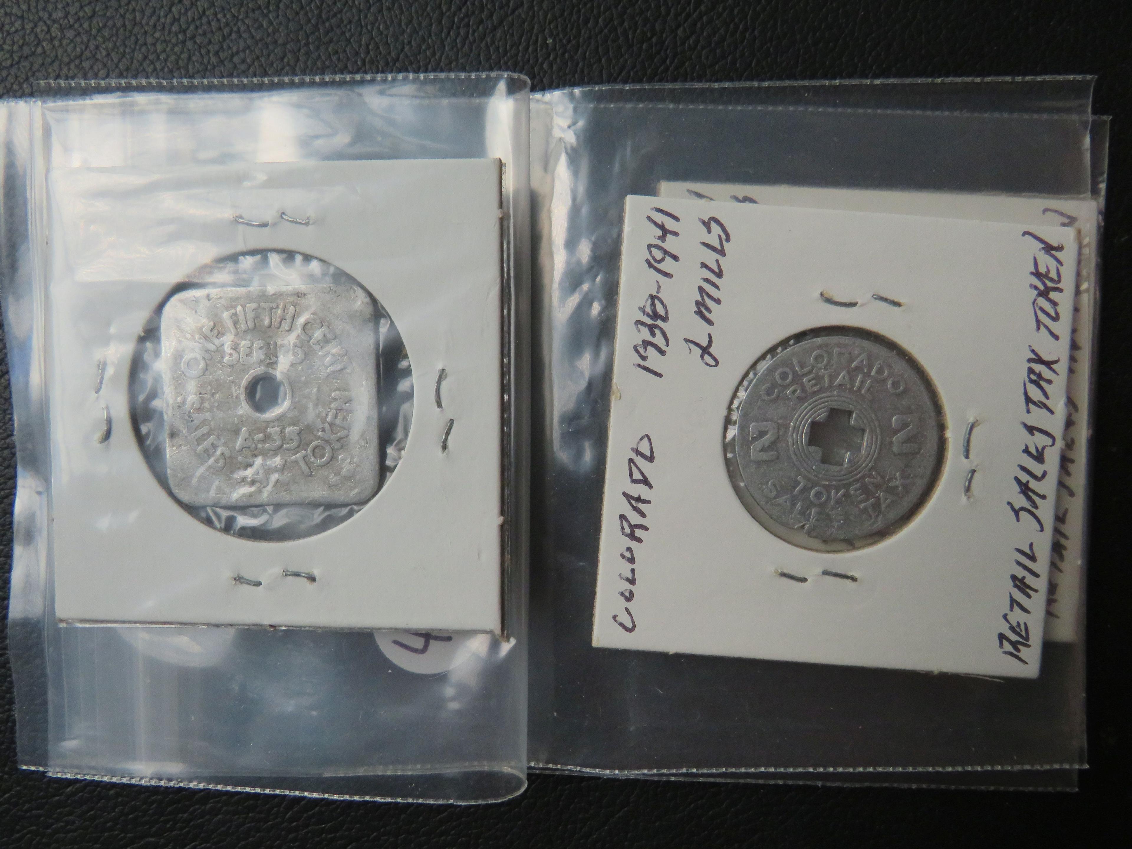 (3) 1935-1937- Colorado Tax Tokens