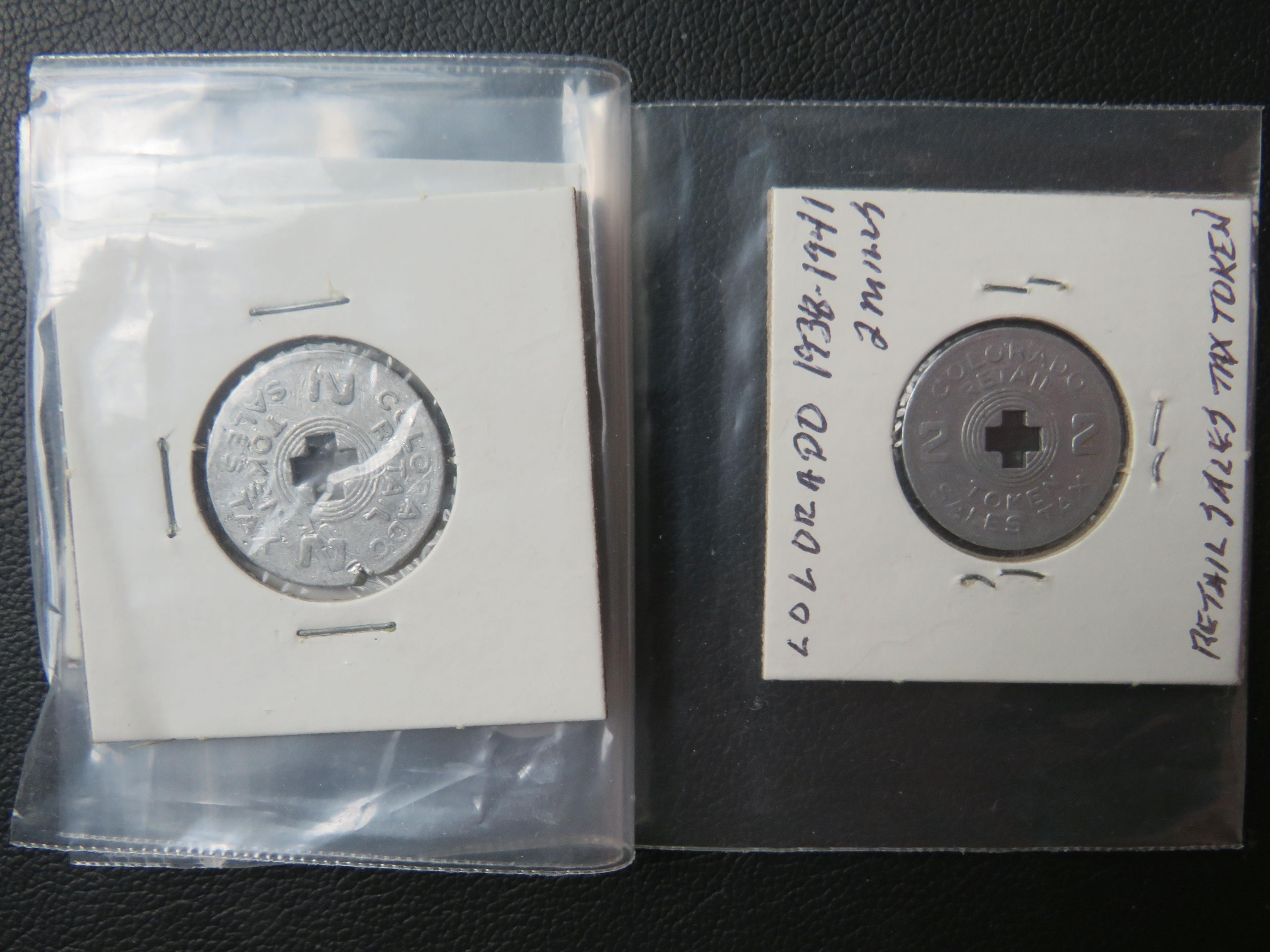 (3) 1935-1937- Colorado Tax Tokens