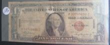 1935-A Hawaii Silver Certificate- Red Seal $1.00