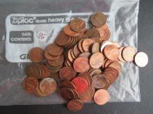 (100) Lincoln Pennies