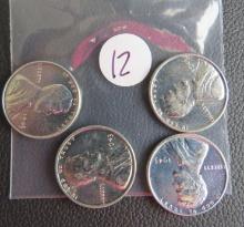(4) 1943- Steel Pennies