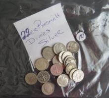 (22) Silver Roosevelt DImes