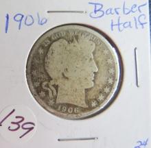 1906- Barber Half Dollar