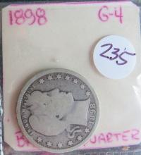 1898- Barber Quarter