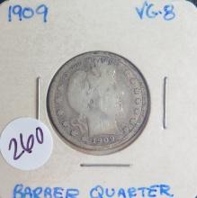 1909- Barber Quarter