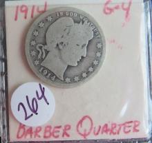 1914- Barber Quarter