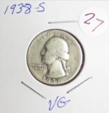 1938-S Washington Quarter