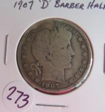 1907-D Barber half
