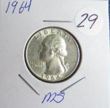 1964- Washington Quarter