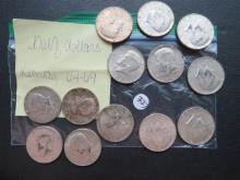 (12) 1964-1969 Kennedy Half Dollars
