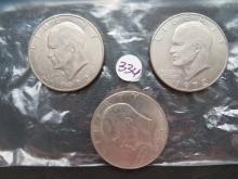 (3) 1972- Kennedy Half Dollars