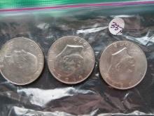 (3) 1972- Kennedy Half Dollars