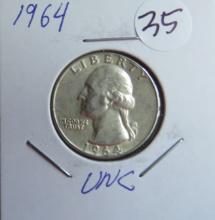 1964- Washington Quarter