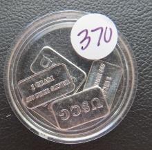 (5) USCG- 1 Gram .999 Pure Silver Mini Ingots