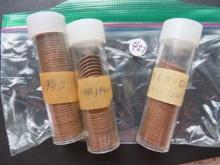(3) Rolls of Pre 1940s, 1940s and 1960-D Pennies