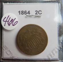 1864- Two Cent Coin