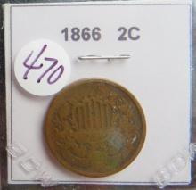 1866- Two Cent Coin